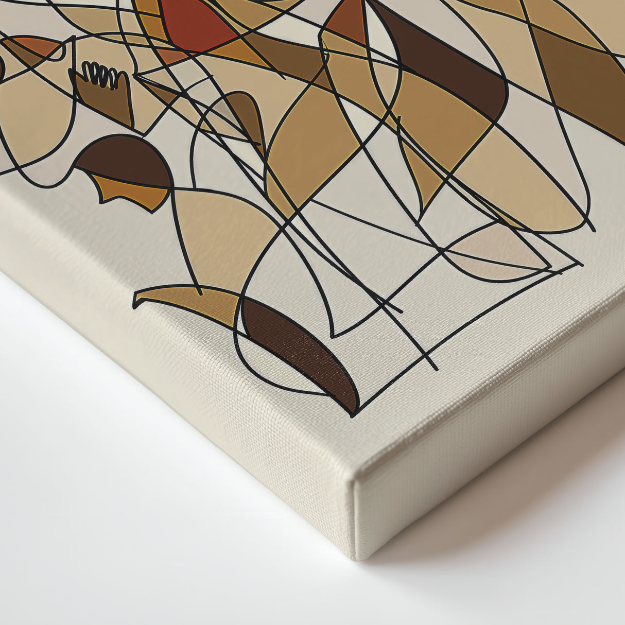 contemporary Jesus art printed on premium poster paper capturing a modern depiction of Jesus among his followers in expressive line and color