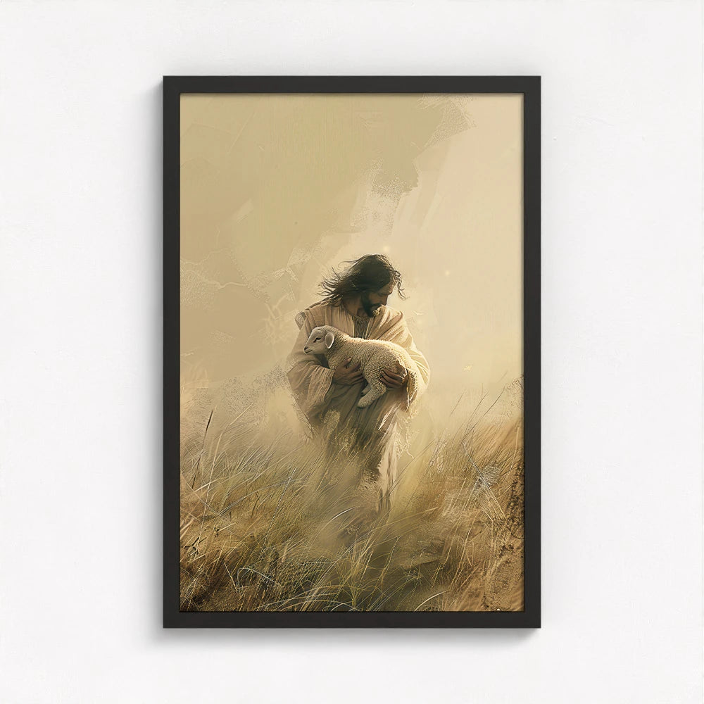 Jesus Holding a Lamb Picture