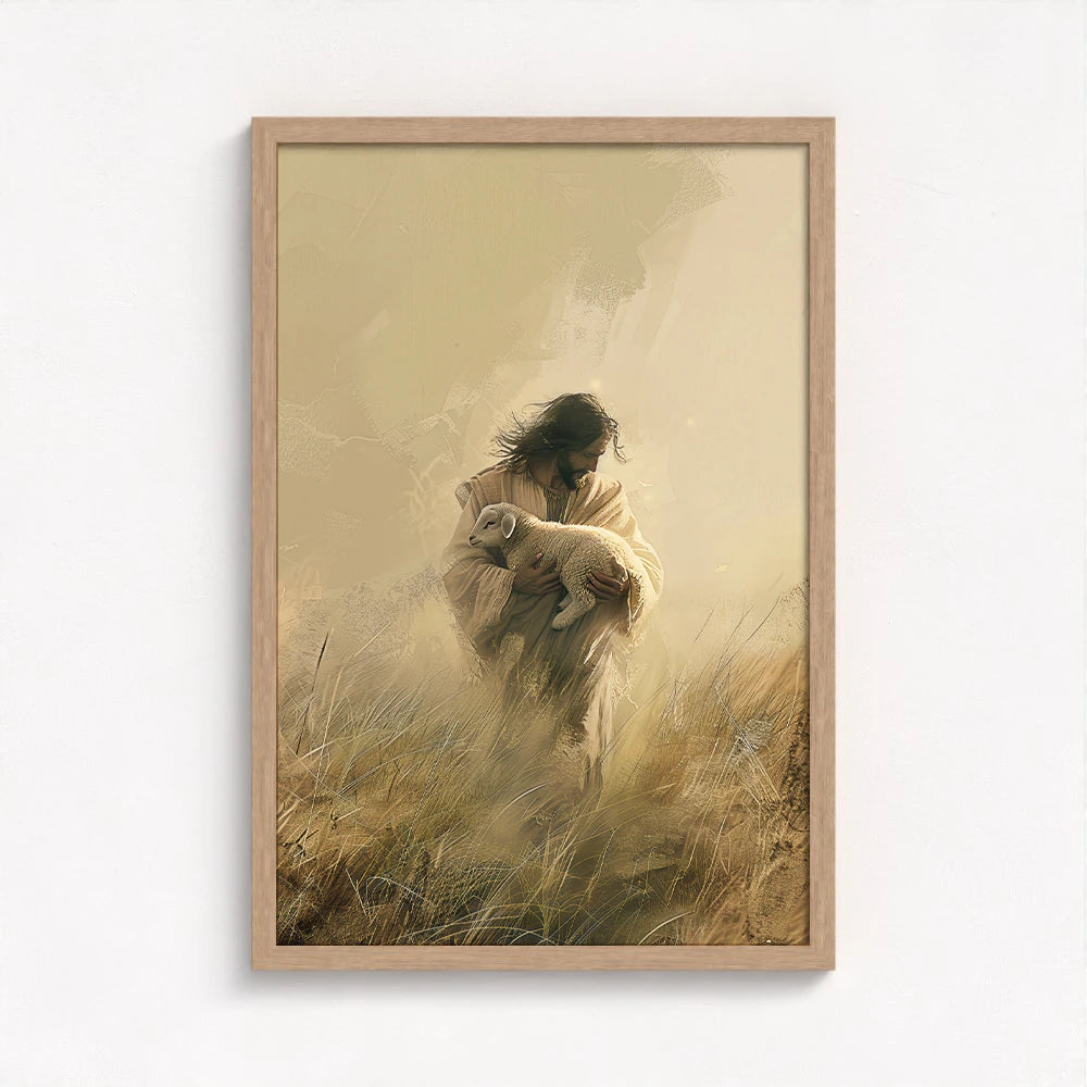 Jesus Holding a Lamb Picture