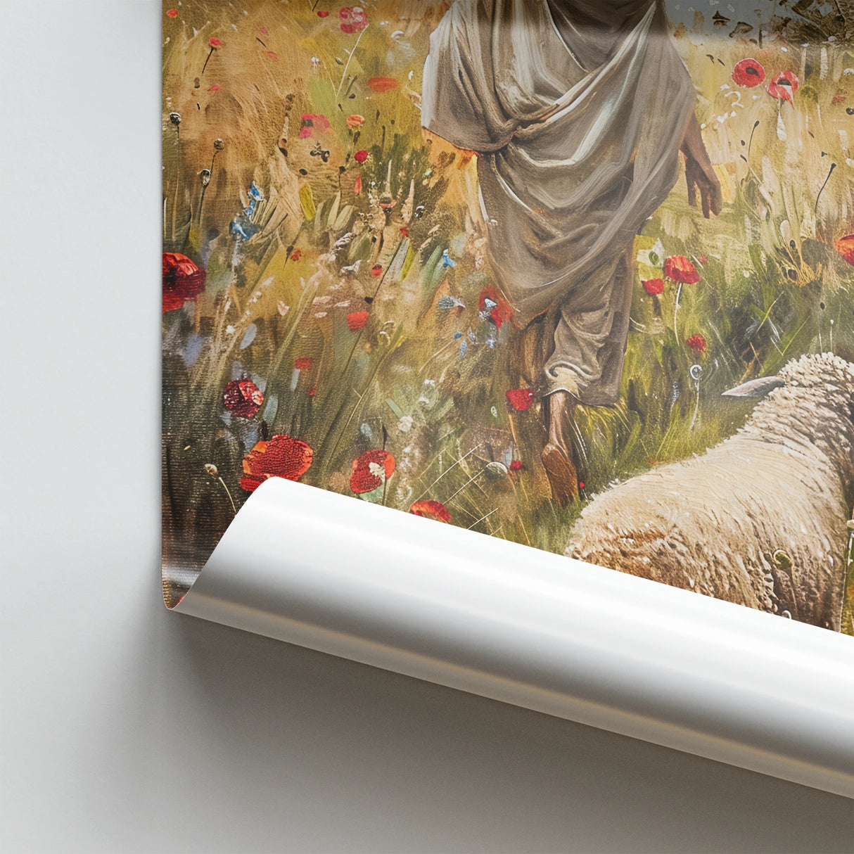 Jesus with a Lamb Art - He Will Always Find You