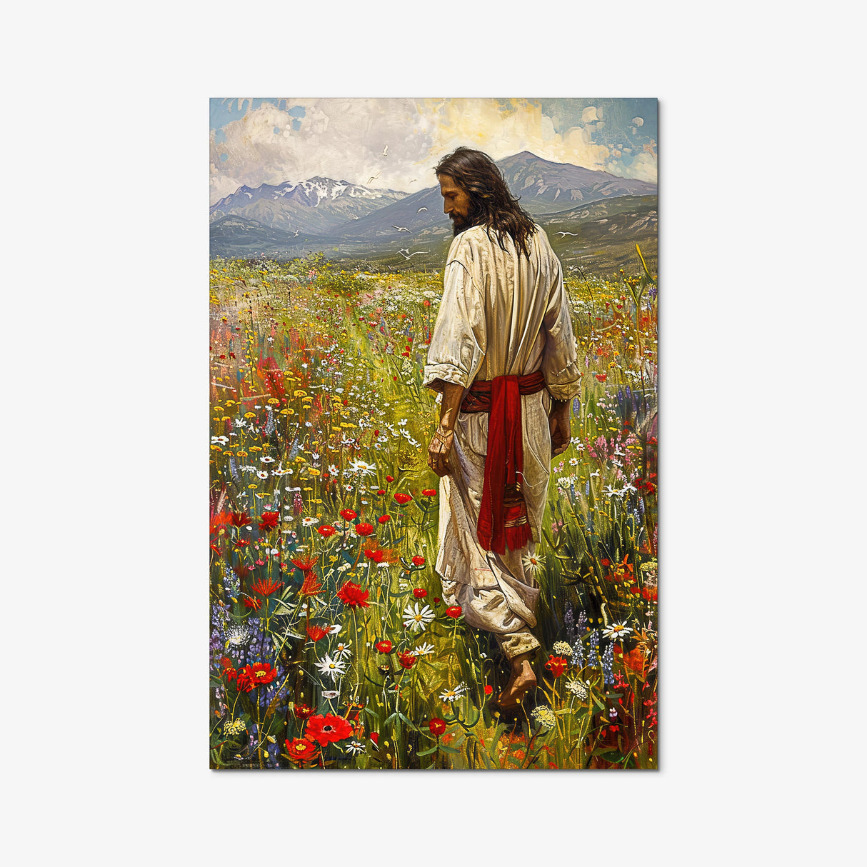 Jesus Christ Artwork - Serenity in the Meadow
