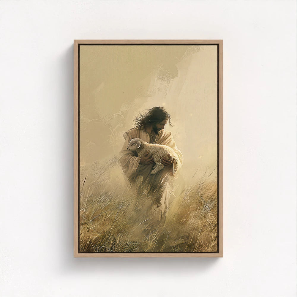 Jesus Holding a Lamb Picture
