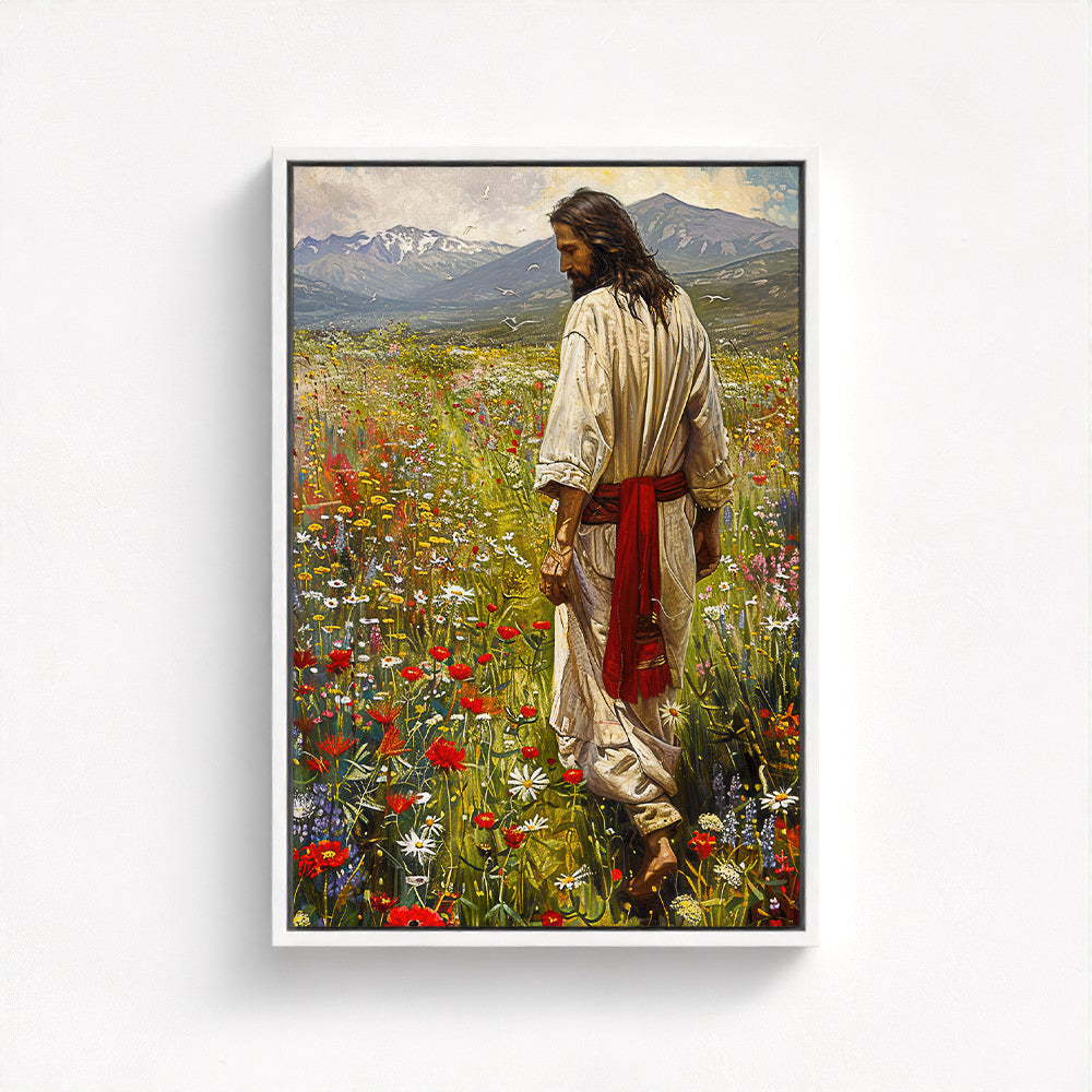 Jesus Christ Artwork - Serenity in the Meadow