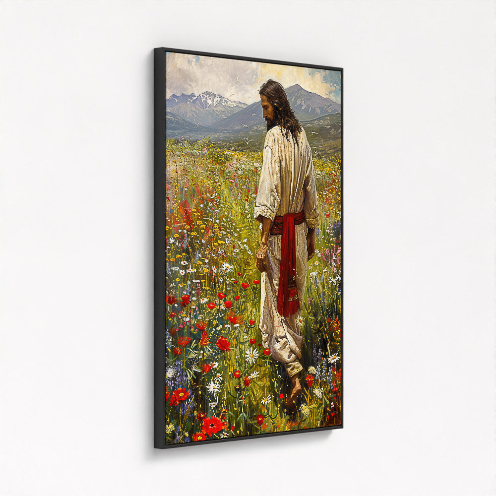 Jesus Christ Artwork - Serenity in the Meadow