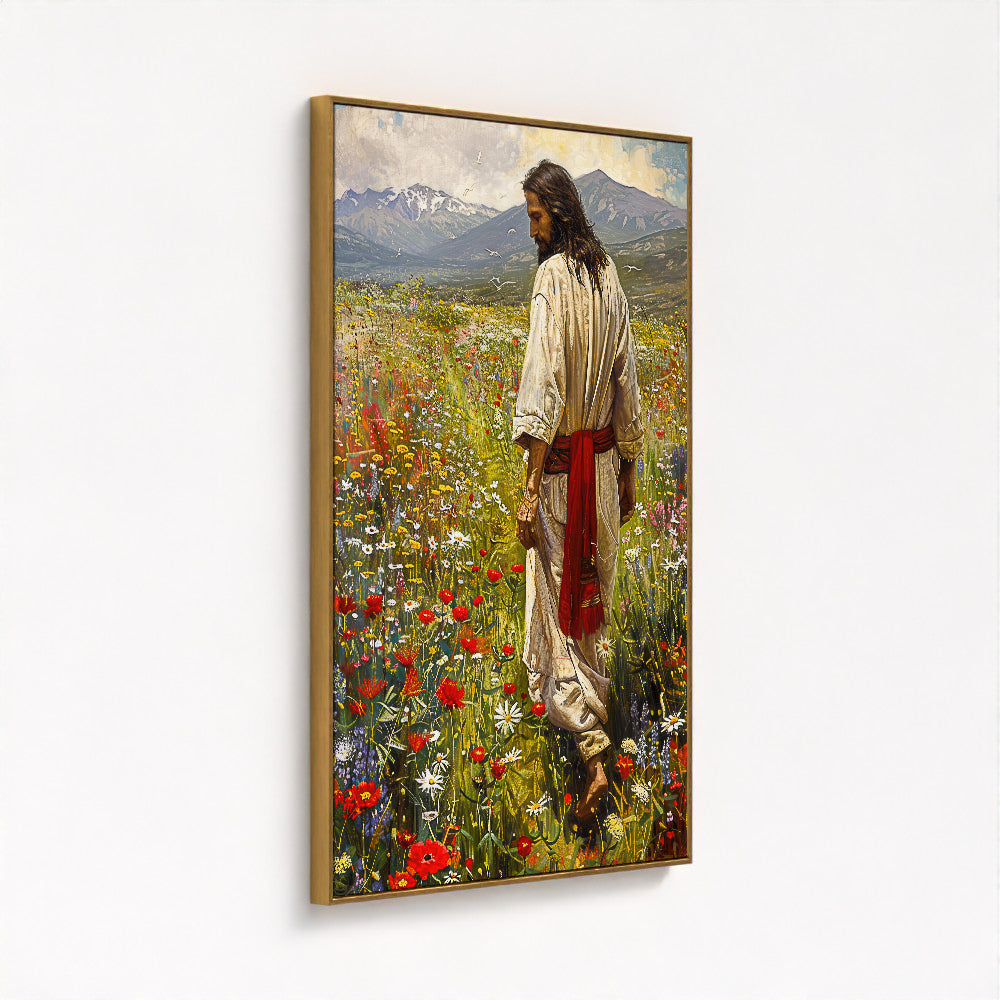 Jesus Christ Artwork - Serenity in the Meadow