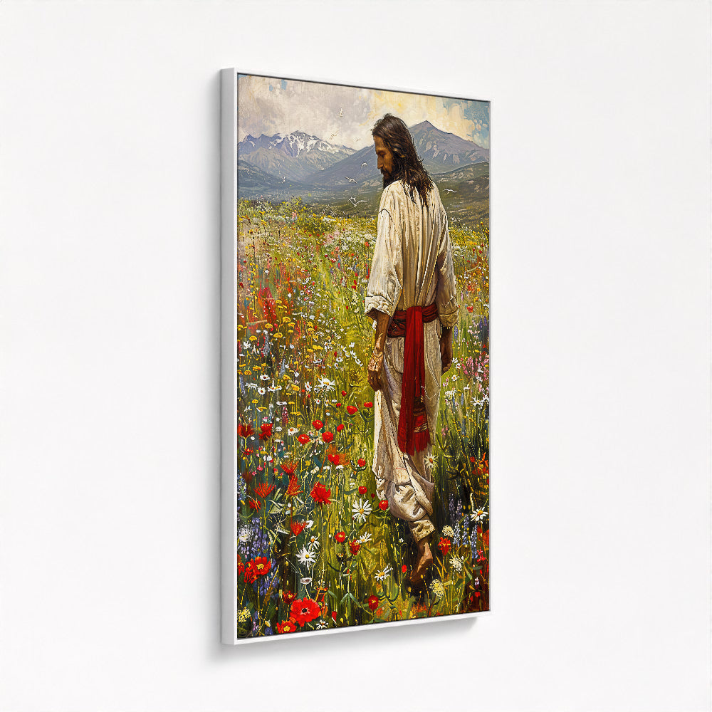 Jesus Christ Artwork - Serenity in the Meadow