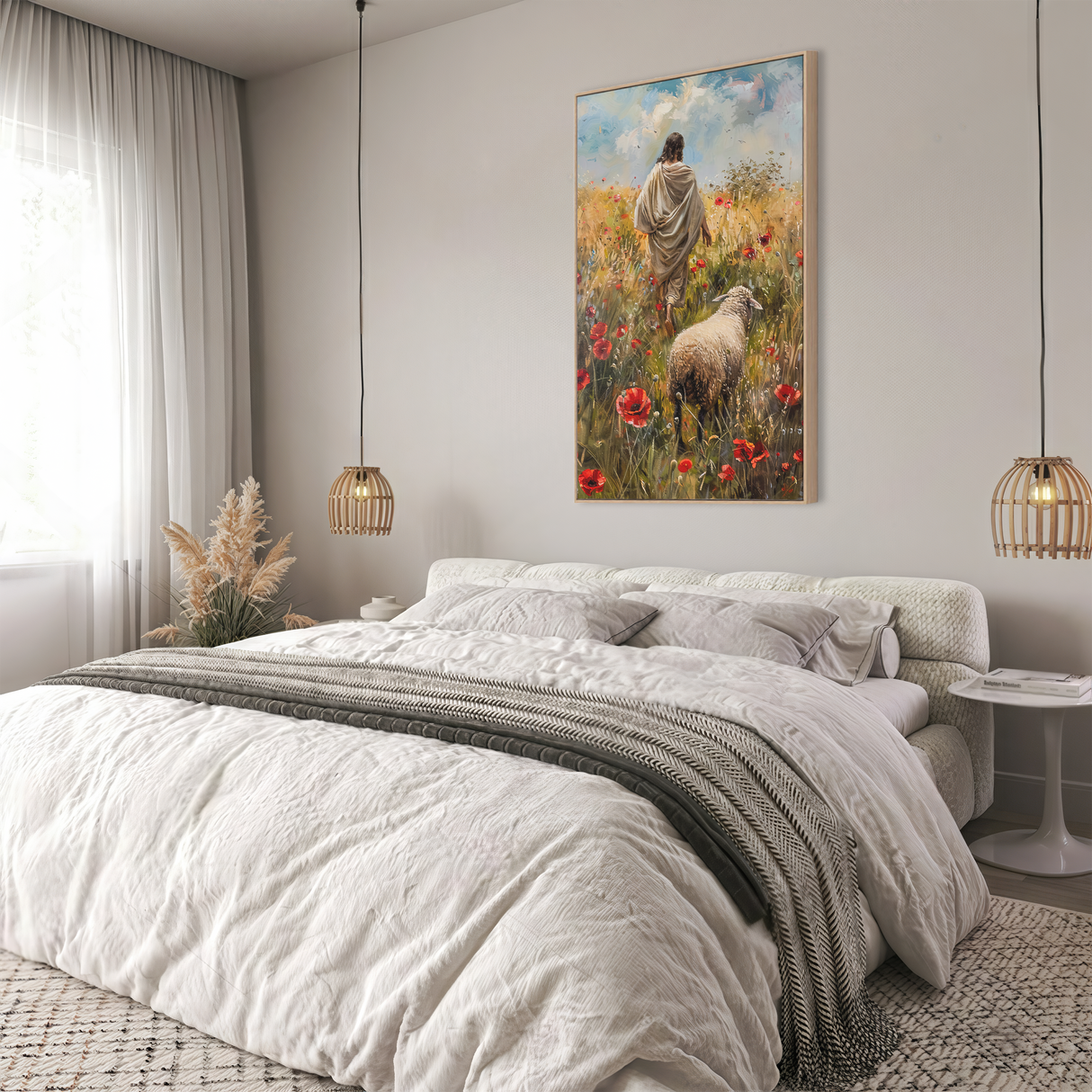 Jesus with a Lamb Art - He Will Always Find You