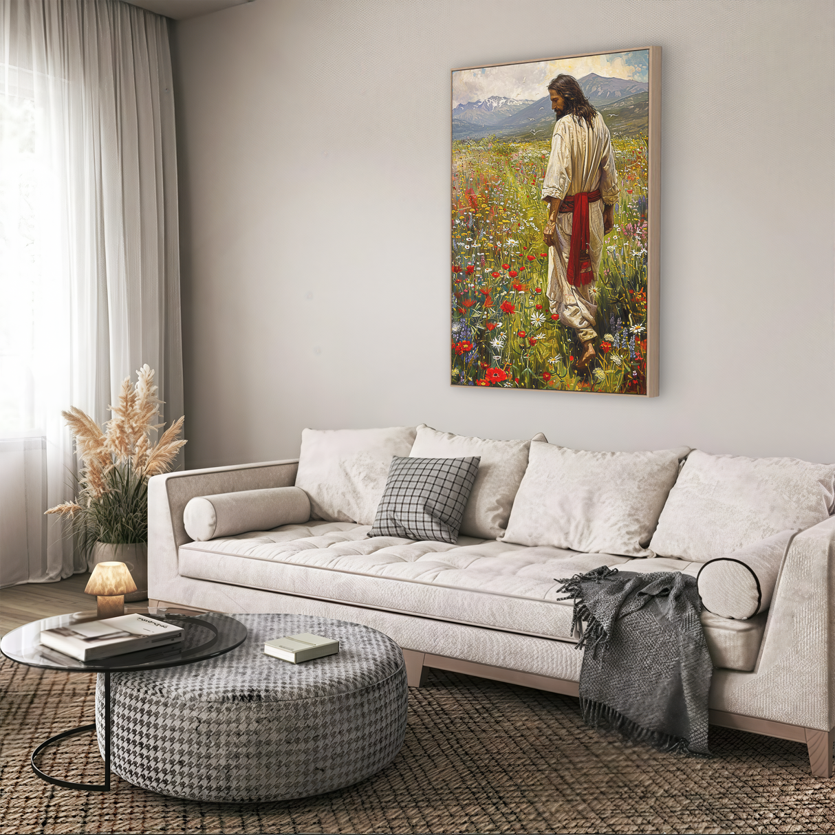 Jesus Christ Artwork - Serenity in the Meadow