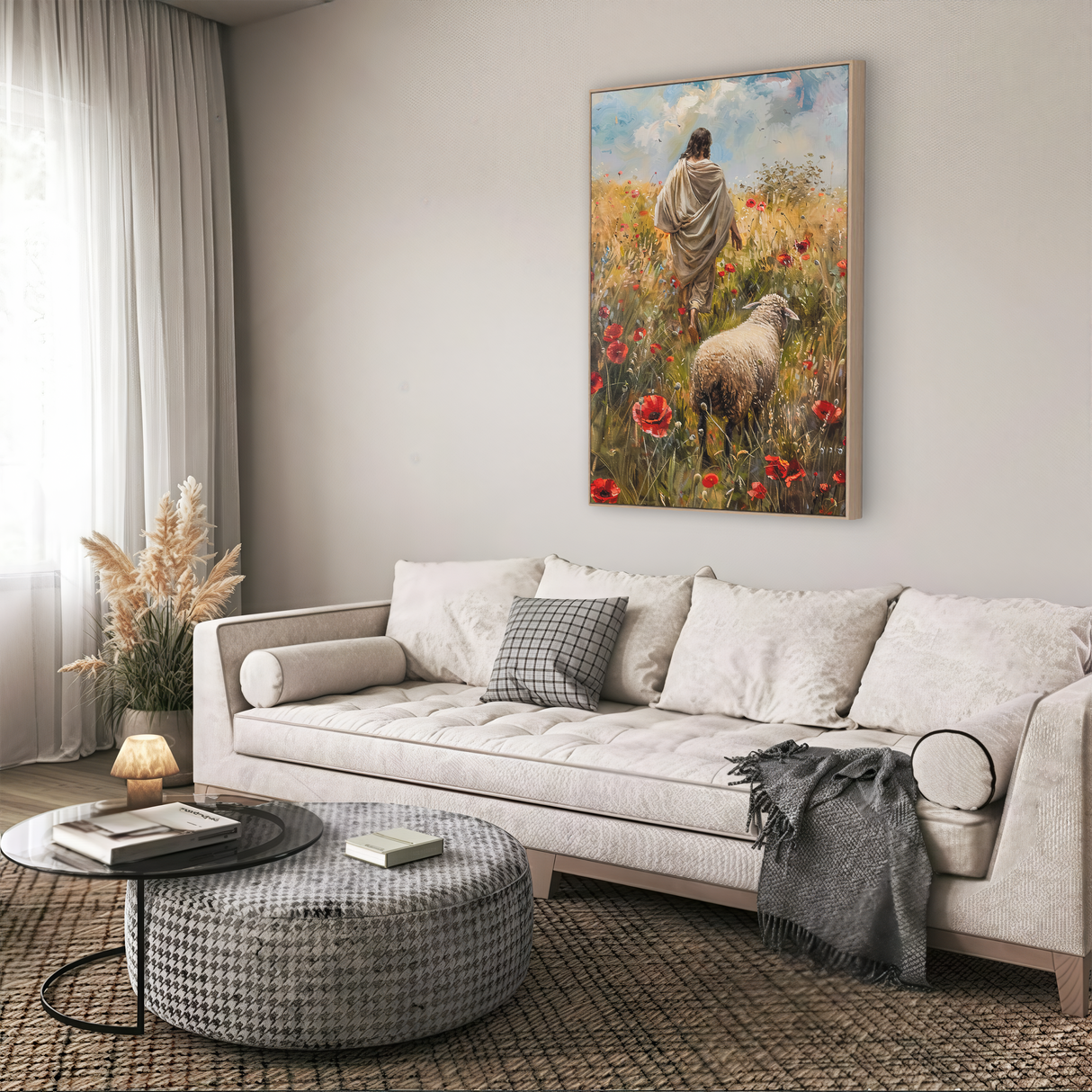 Jesus with a Lamb Art - He Will Always Find You