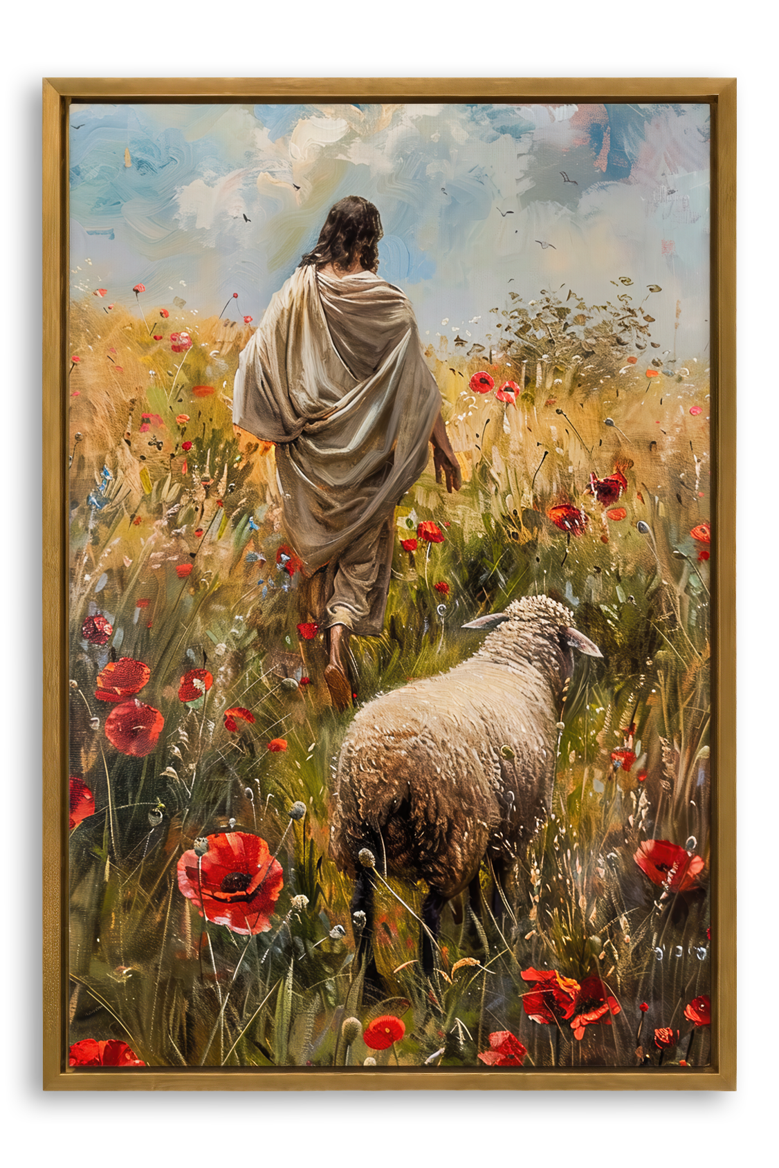 Jesus with a Lamb Art - He Will Always Find You