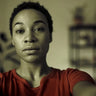 african american woman with short hair selfie photo