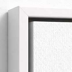 
White frame finish